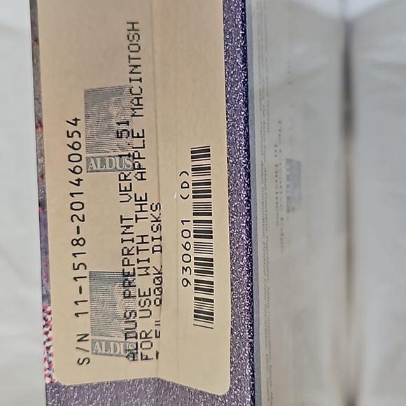 Rare - Vintage Aldus Preprint 1.5 Apple Macintosh Software - Factory Sealed - Picture 3 of 3